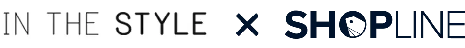 Logo combining the text 'IN THE STYLE' and 'SHOPLINE' separated by a multiplication sign.
